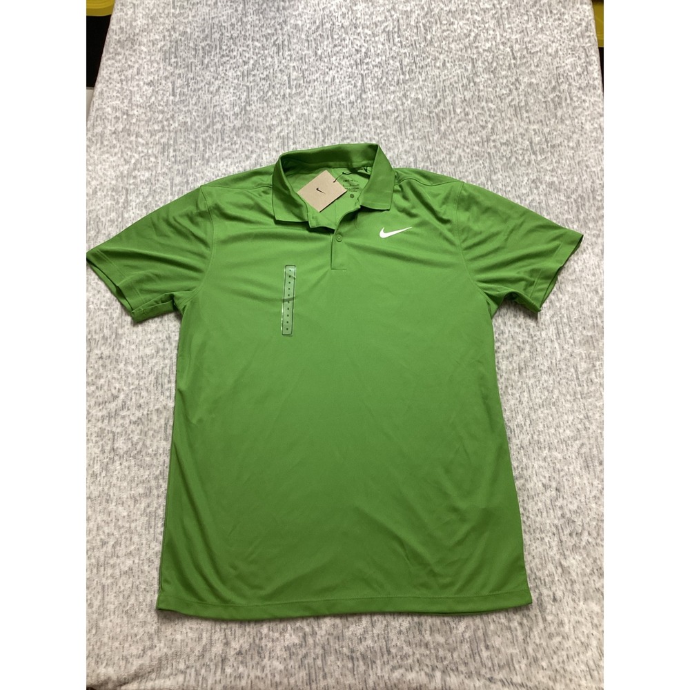 Nike Mens Dri-FIT Golf Polo Shirt Green DH0822-350 Short Sleeve Sport Top S